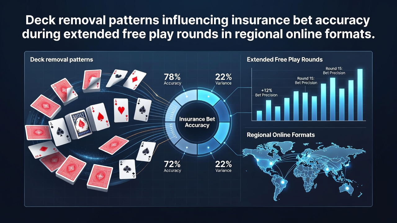 Diagram showing card removal effects on remaining deck composition during online blackjack sessions