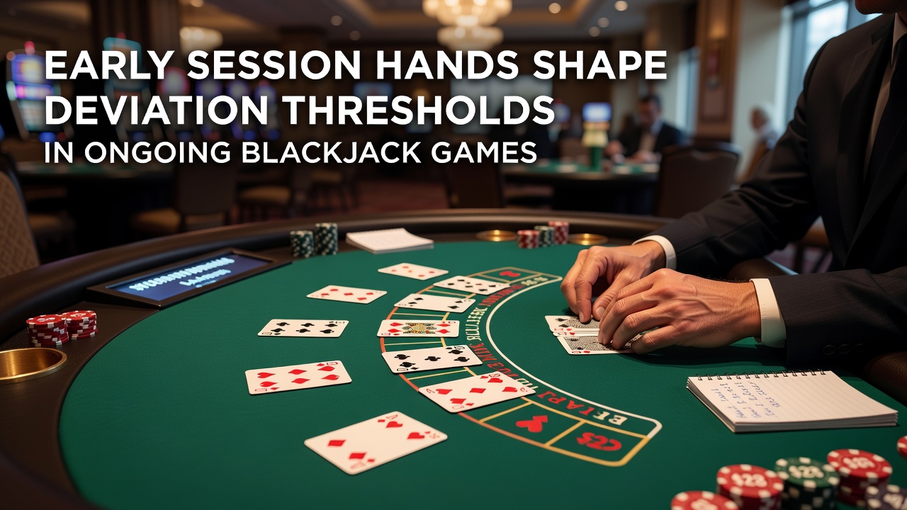 Chart displaying true count progression and deviation activation points during blackjack sessions