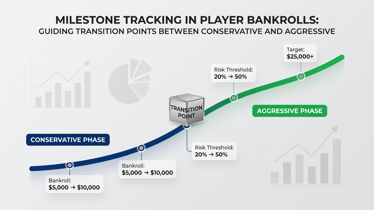 Chart displaying bankroll growth curves and strategy transition points for multiple blackjack variants